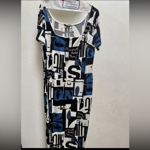 Fashion Nova Maxi - Keira Maxi Dress. Blue/White Print. Size 2X. NWT